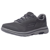 Skechers Mens Gowalk 5 Qualify-Athletic Mesh Lace Up Performance Walking Shoe Sneaker, Charcoalblack, 12 X-Wide