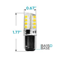 Luxrite Ba15D Led Bulb, 3W 120V, 40W Equivalent, Double Contact Bayonet Light Bulb, 2700K Warm White, 200 Lumens - Sewing Machine, Ceiling Fan, Desk Lamp, Pendant Lighting (6-Pack)