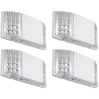 Torchstar Led Emergency Lighting, Commercial Emergency Lights With Battery Backup, Ul Listed, Two Heads, Ac 120/277V, Hardwired Emergency Exit Light Fixture For Business, Home Power Failure, Pack Of 4