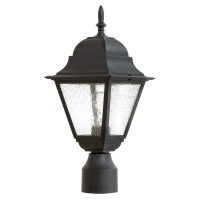 Hardwire Decorative Outdoor Electric Post Light In Black Color