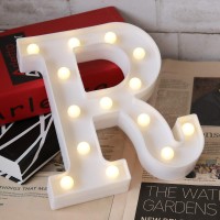 Marquee Light Up Letters, Remote Control Led Letters Lights Alphabet Light Up Letters Battery Powered Lighted Letter With Light For Night Light Wedding Party Girls Gifts Home Christmas Decoration- R