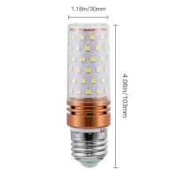 16W E27 Led Corn Light Bulbs (4 Pack)- 80 Leds 2835 Smd 1300Lm Daylight White 6000K Decorative Bulb 130 Watt Equivalent For Home Lighting, Non-Dimmable, Ac 120V