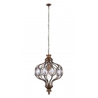 1 Light Chandelier With Antique Bronze Finish