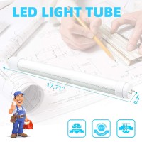 Britelumen F15T8 Led Tube Light,120V 4 Pack Of 18'' 7W Tube Light Bulb,5000K Daylight White,Rotatable End Caps,Led Fluorescent Tubes Replancement(120V 4-Pack 5000K)