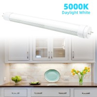 Britelumen F15T8 Led Tube Light,120V 4 Pack Of 18'' 7W Tube Light Bulb,5000K Daylight White,Rotatable End Caps,Led Fluorescent Tubes Replancement(120V 4-Pack 5000K)