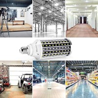 50W Super Bright Led Corn Light Bulbs(400 Watt Equivalent) - E26/E39 Mogul Base Led Bulbs - 6500K Daylight 5000 Lumens For Large Area Lighting [Twin Value Pack]