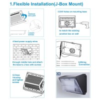 Ledmo Led Wall Pack Light Repalces 800W Hps/Hid Light Dusk To Dawn Lights 120W Outdoor Security Flood Lights 5000K Commercial And Industrial Lighting For Buildings,Warehouses, Parking Lots,Yard