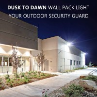 Ledmo Led Wall Pack Light Repalces 800W Hps/Hid Light Dusk To Dawn Lights 120W Outdoor Security Flood Lights 5000K Commercial And Industrial Lighting For Buildings,Warehouses, Parking Lots,Yard