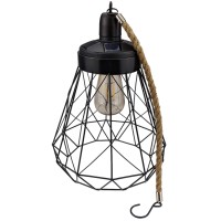 Yard Island Solar Led Edison Bulb Large Hanging Outdoor Porch Garden Decorative Cage Lantern Light