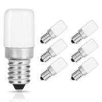 6 Pack Bluex Led C7 S6 1.5W Night Light Bulbs, Warm White 3000K 15 Watt Equivalent, Mini Led Bulb Candelabra E12 Base - Led For Bedroom Porch Indoor Or Outdoor Use Salt Lighthouse Lamp (3000K)