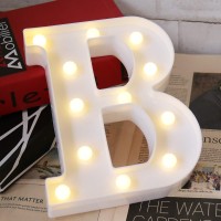 Elnsivo Led Letter Lights Sign Marquee Light Up Letters With Remote, Alphabet Lighted Letters Sign Battery Powered For Night Light Wedding Birthday Party Girls Home Christmas Wall Decorations- B