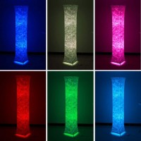 Leonc Design Soft Light Floor Lamp 52 Contemporary Morden Slim Rgb Color Changing Led Tyvek Fabric Shade Dimmable Remote Cont