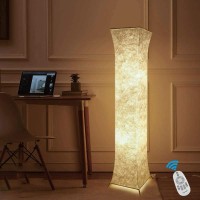 Leonc Design Soft Light Floor Lamp 52 Contemporary Morden Slim Rgb Color Changing Led Tyvek Fabric Shade Dimmable Remote Cont