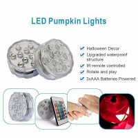 Polentat Led Pumpkin Lights With Remote 16 Colors 4 Modes Battery Powered Submersible Led Lights For Inside Pumpkins Halloween