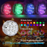 Polentat Led Pumpkin Lights With Remote 16 Colors 4 Modes Battery Powered Submersible Led Lights For Inside Pumpkins Halloween