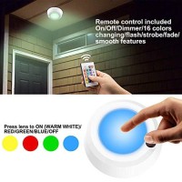 Luxsway Wirless Battery Operated Ceiling Light ,Remote Control Color Chaning Hallway Light, 300 Lumens Dimmable Ceiling Light For Hallway Bathroom Closet Bedroom Shower Stair, 567 Inch, 2 Pack