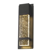 Emliviar Indoor Outdoor Led Wall Sconce Light, Modern Wall Lamp In Black Finish With Bubble Glass, 0395-Wd