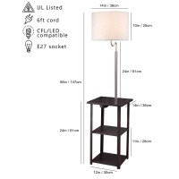 58 Squared Sofa Side Shelves Table Lamp W Power Station (1141496)(D0102H55S7X)