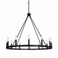 Cahua 12 Light Drum Chandelier (16?Wide) Steel Frame With Wooden Pattern | Dining Room, Foyer, Entryway Or Living Room Decor