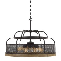 Cal Lighting FX37069 Transitional Nine Light Chandelier from Akaki collection in Bronze Dark finish 2500 inches Nine Light Chandelier from the Akaki collection Transitional Nine Light Chandelier from Akaki collection in IronLight Oak finish 2500 inches