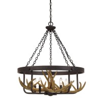 Cal Lighting FX37035 AnimalsInsects Five Light Chandelier from Angelo collection in Bronze Dark finish 2675 inches Five Light Chandelier from the Angelo collection AnimalsInsects Five Light Chandelier from Angelo collection in Iron finish 2675 inches