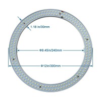 T9 Led Circline Light Bulb, 12 Inch 2700Lm Led Circular Ceiling Light, 22W Clear Cover 6000K Daylight Replacement For 32W Circular Fluorescent Light Bulb(Fc12T9), Ballast Bypass Required