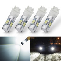 Antline Extremely Bright 3157 3156 3057 4057 4157 3157A 3157K 3457 21-Smd 1260 Lumens Led Bulb Replacement White For Car Backup Reverse Brake Tail Turn Signal Lights Bulbs Drl (Pack Of 4)