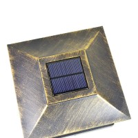 Iglow 4 Pack Vintage Bronze 6 X 6 Solar Post Light Smd Led Deck Cap Square Fence Outdoor Garden Landscape Pvc Vinyl Wood