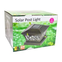 Iglow 4 Pack Vintage Bronze 6 X 6 Solar Post Light Smd Led Deck Cap Square Fence Outdoor Garden Landscape Pvc Vinyl Wood