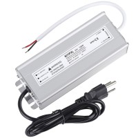 Led Driver 100 Watts 24V Dc Low Voltage Transformer, Waterproof Ip67 Led Power Supply, Adapter With 3-Prong Plug 3.3 Feet Cable For Any 24V Dc Led Lights, Computer Project, Outdoor Light