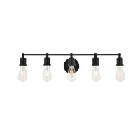 Serif 5 Light Black Wall Sconce