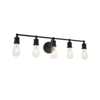 Serif 5 Light Black Wall Sconce