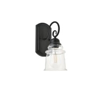 Spire 1 Light Black Wall Sconce