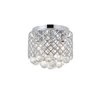 Tully 3 Light Chrome Flush Mount