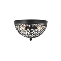 Taye 2 Light Matte Black Flush Mount