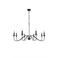 Rohan 8 Light Matte Black Pendant