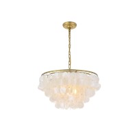 Selene 4 Light Brass Pendant