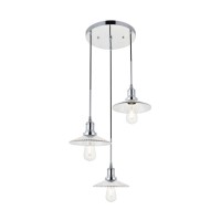 Waltz 3 Light Chrome Pendant