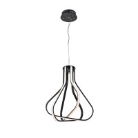 Dahlia 3 Light In Black Pendant