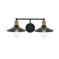 Etude 2 Light Brass And Black Wall Sconce