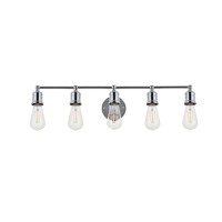 Serif 5 Light Chrome Wall Sconce