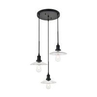 Waltz 3 Light Black Pendant