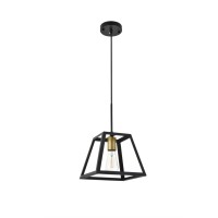 Resolute 1 Light Brass And Black Pendant