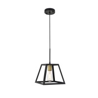 Resolute 1 Light Brass And Black Pendant