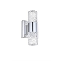 Vega 2 Light Chrome Led Wall Sconce