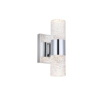 Vega 2 Light Chrome Led Wall Sconce