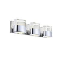 Pollux 3 Light Chrome Led Wall Sconce