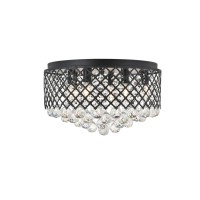 Tully 6 Light Matte Black Flush Mount