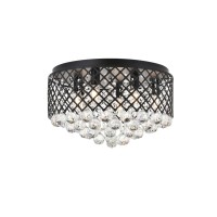 Tully 6 Light Matte Black Flush Mount