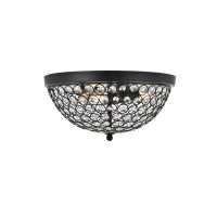 Taye 3 Light Matte Black Flush Mount